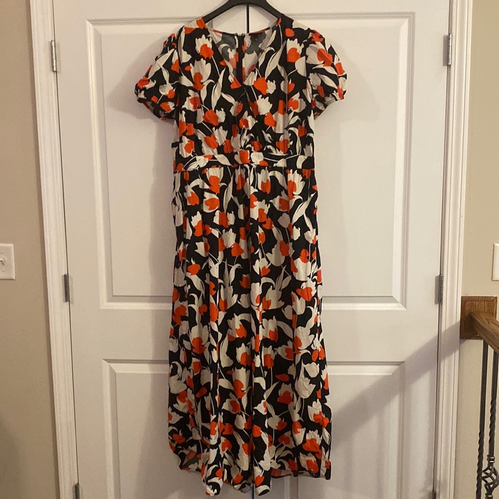 Who What Wear Dress - orange/black/cream